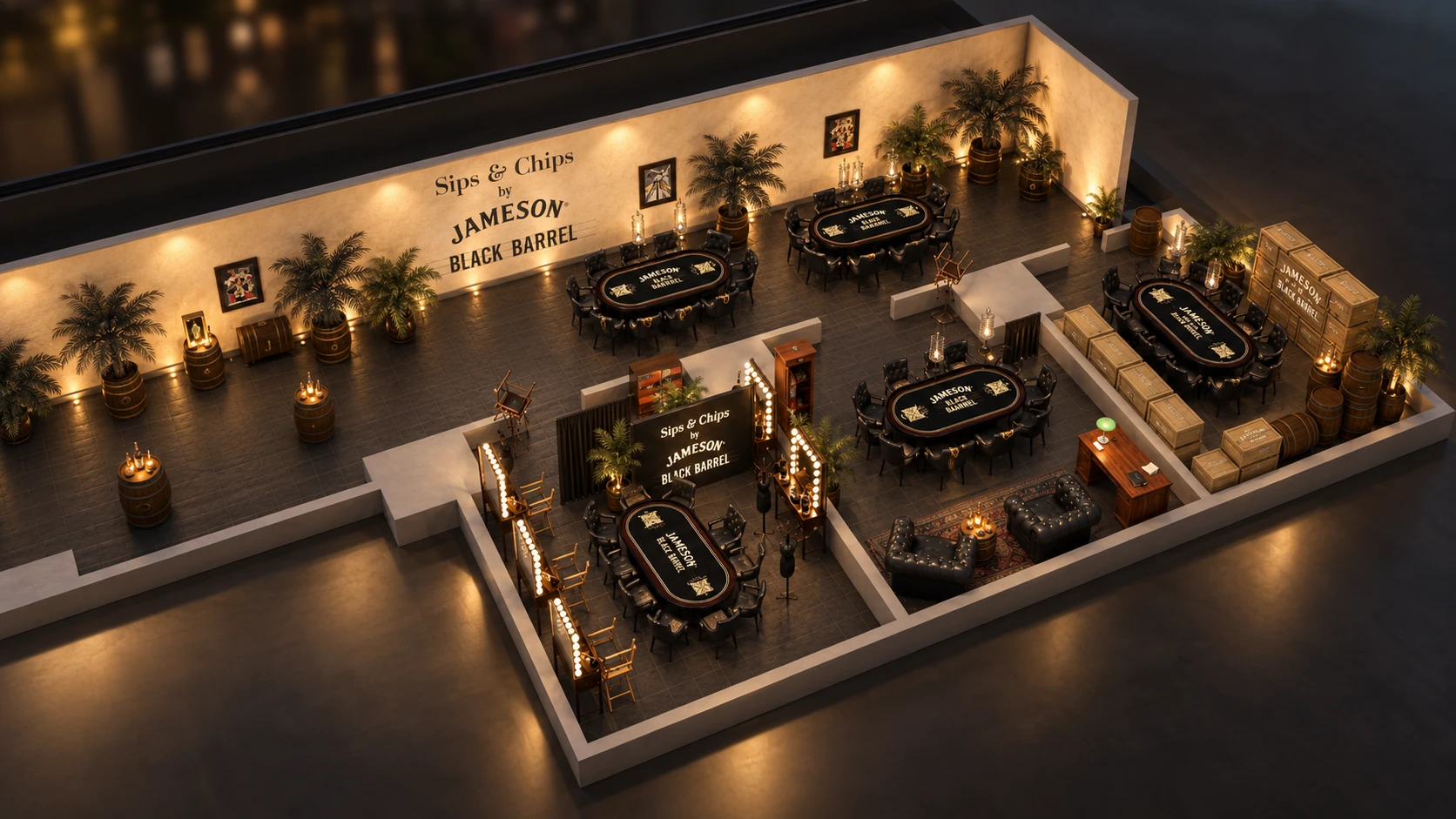 Jameson Sips & Chips — Pop-up кабаре Rolling Barrels